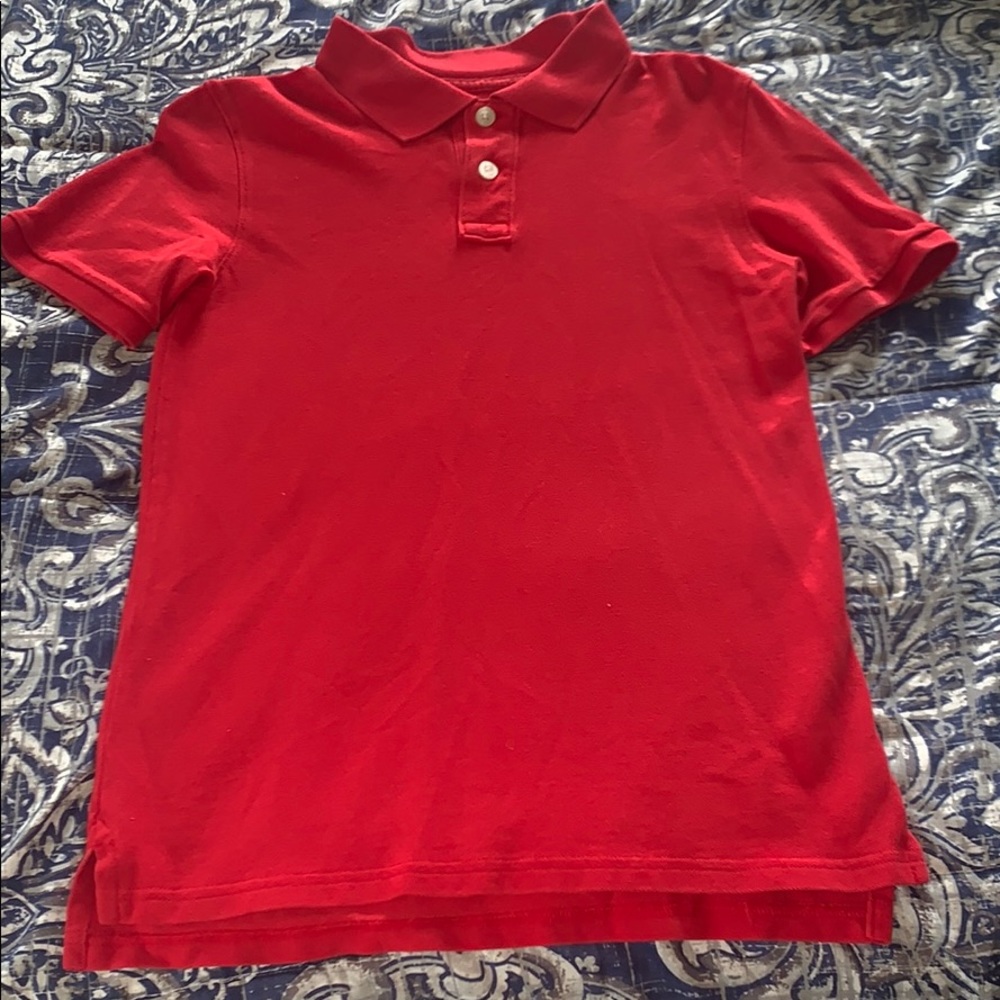Boys Red Collard Shirt